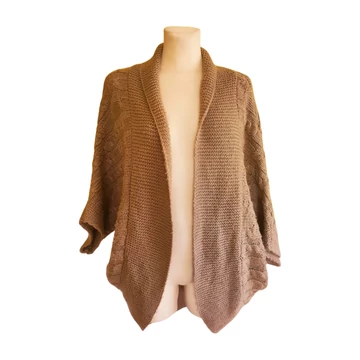 Barna kötött női kardigán (méret: L)