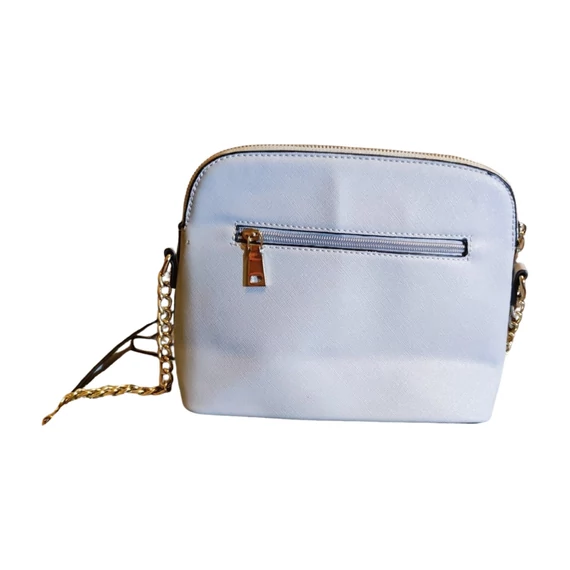 Világosszürke ovális fazonú női táska