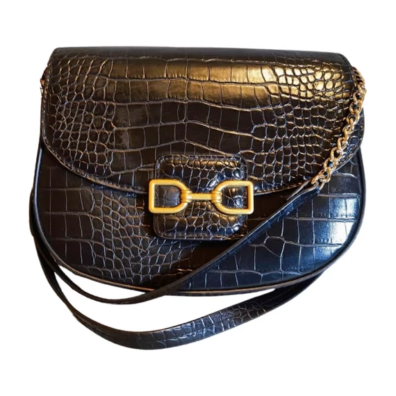 H&M fekete bőrhatású női táska