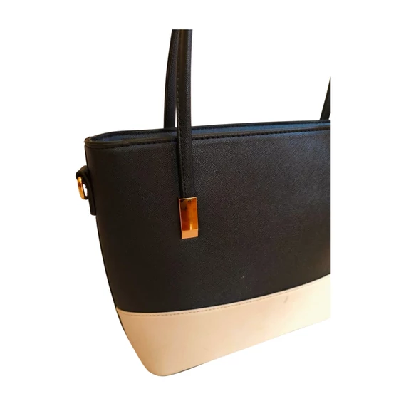 Fekete és fehér elegáns kézitáska