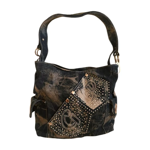 Sötét szürke farmertáska