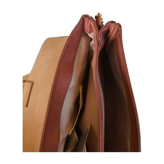 H&M világosbarna kisméretű velúr táska