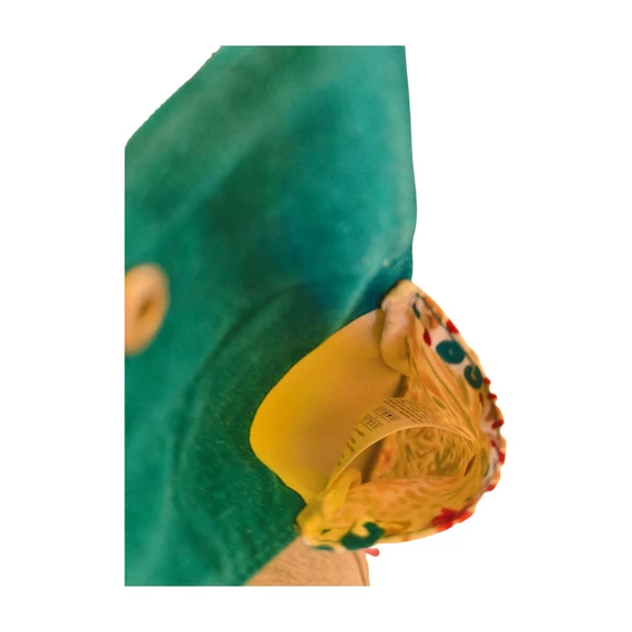 Zöld virágmintás telefontartó táska