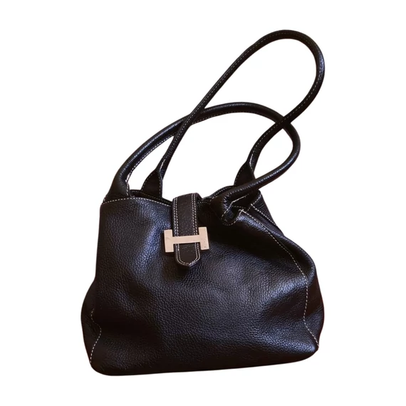 Borse in Pelle fekete bőr női táska