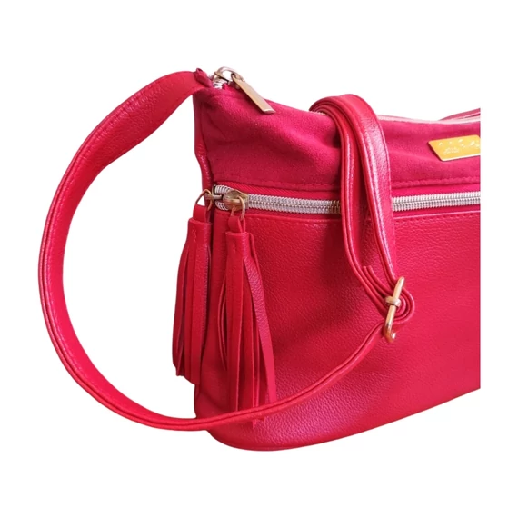 Carla Faustini piros női válltáska