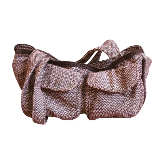 Barna szövet női kézitáska