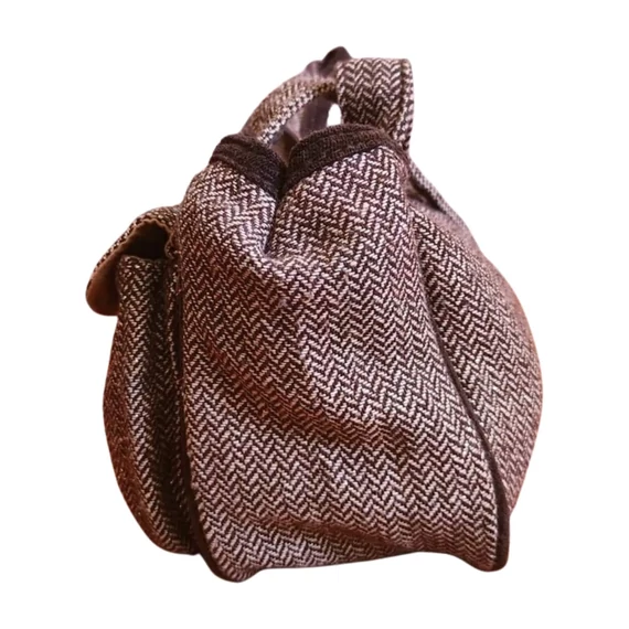 Barna szövet női kézitáska