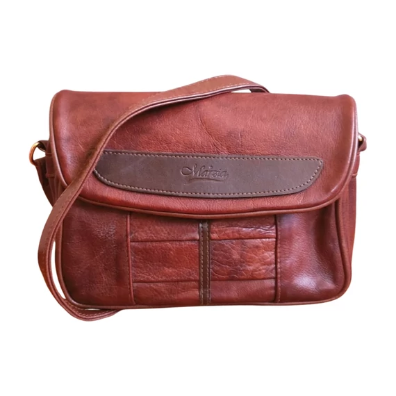 Marzia barna bőr női válltáska