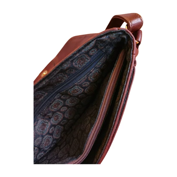 Marzia barna bőr női válltáska