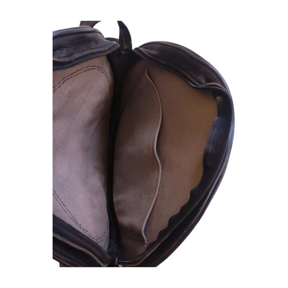 Kör alakú fekete női bőrtáska