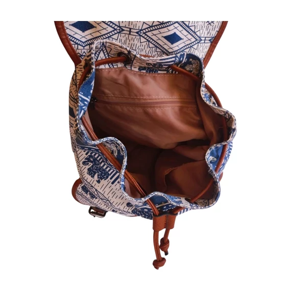 Kék elefántos vászon hátizsák