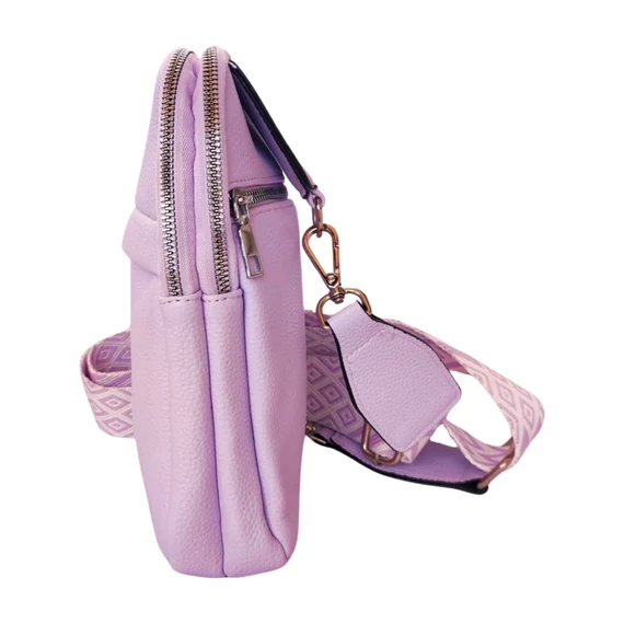 Lila kisméretű crossbody táska