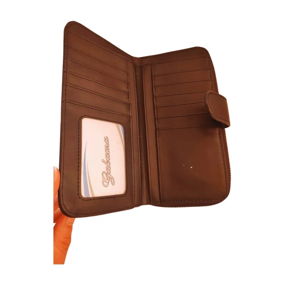 Fekete műbőr pénztárca