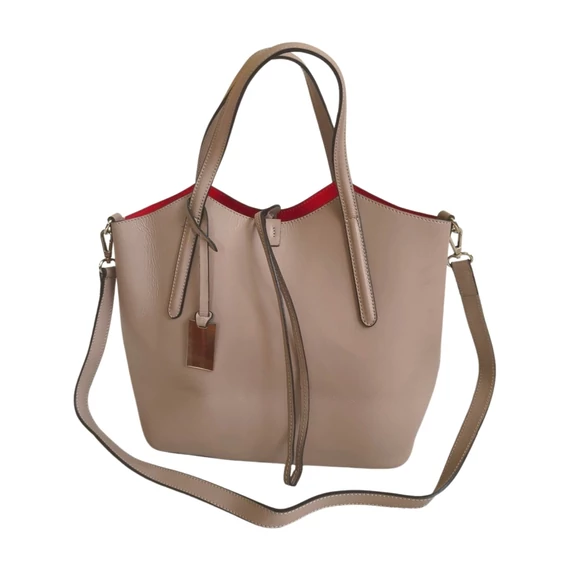 Világosbarna merev falú válltáska