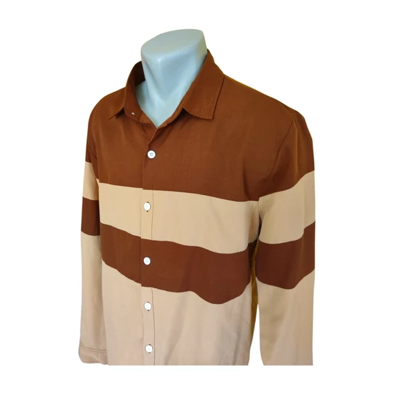 Shein barna férfi ing (méret: L)