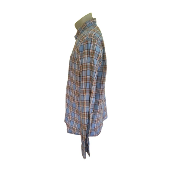 Slate & Stone kék kockás férfi ing (méret: L)