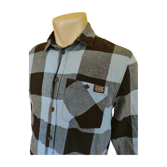 H&M kék kockás férfi ing (méret: XS/164)