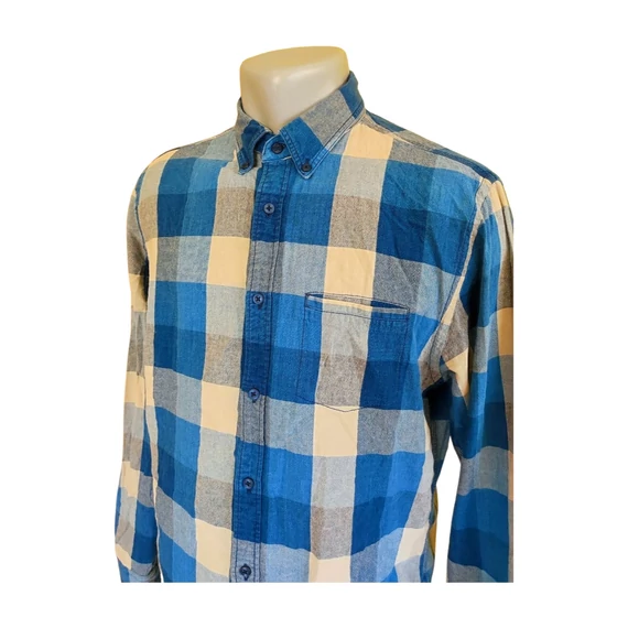 Tommy Hilfiger kék kockás férfi ing (méret: M)