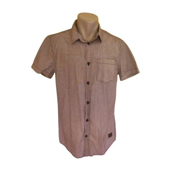 Chapter szürke kockás rövid ujjú férfi ing