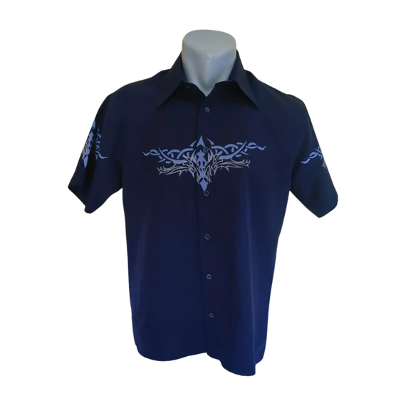 C&A Clockhouse sötétkék rövid ujjú férfi ing