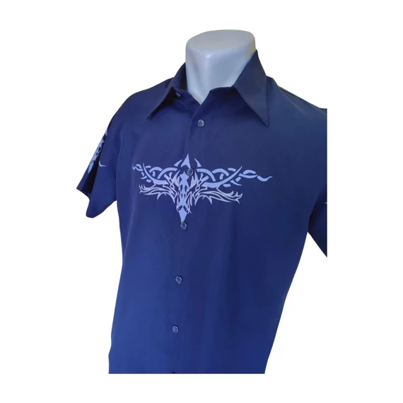 C&A Clockhouse sötétkék rövid ujjú férfi ing (méret: S)