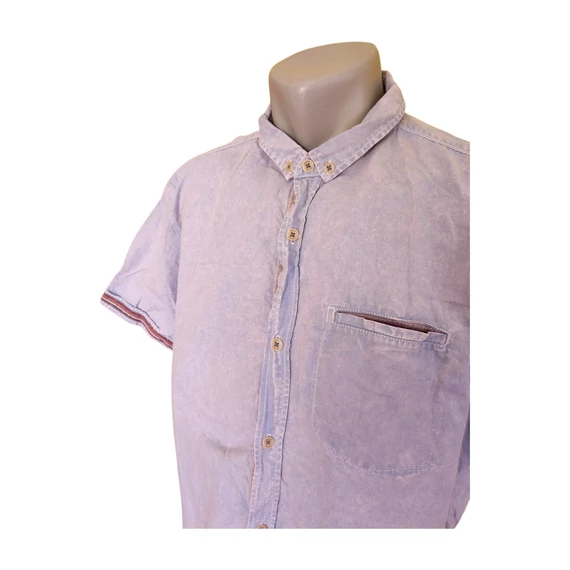 S.Oliver világoskék férfi rövid ujjú farmer ing