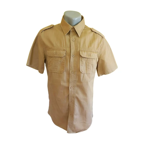 Surplus Raw Vintage bézs rövid ujjú férfi ing