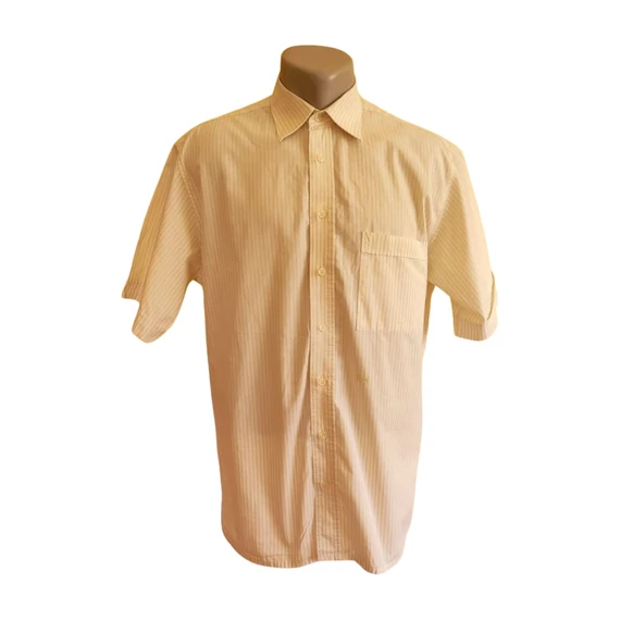 Salzburg halvány sárga csíkos rövid ujjú férfi ing
