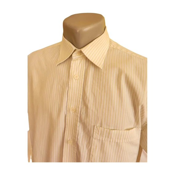 Salzburg halvány sárga csíkos rövid ujjú férfi ing