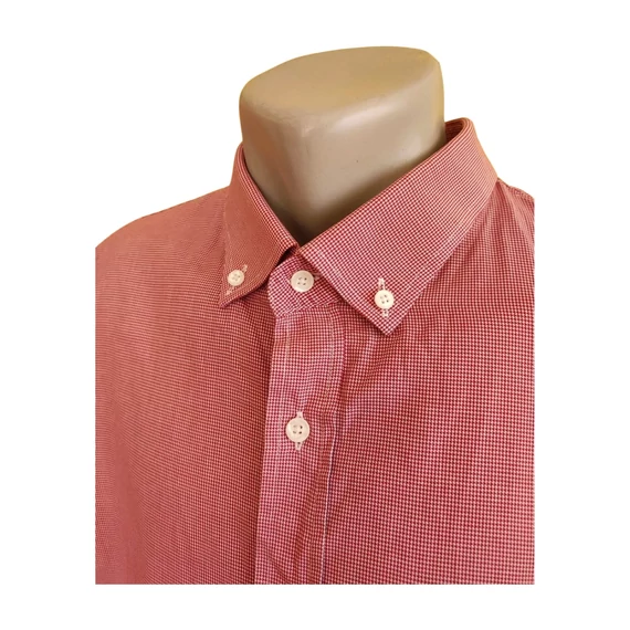 Piros apró mintás rövid ujjú férfi ing