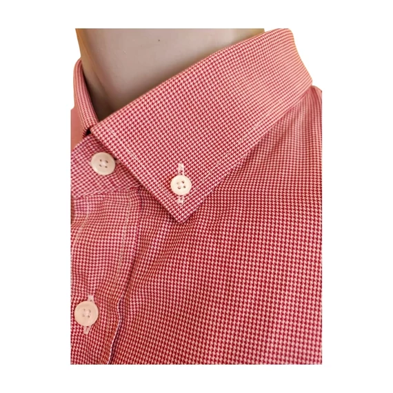 Piros apró mintás rövid ujjú férfi ing