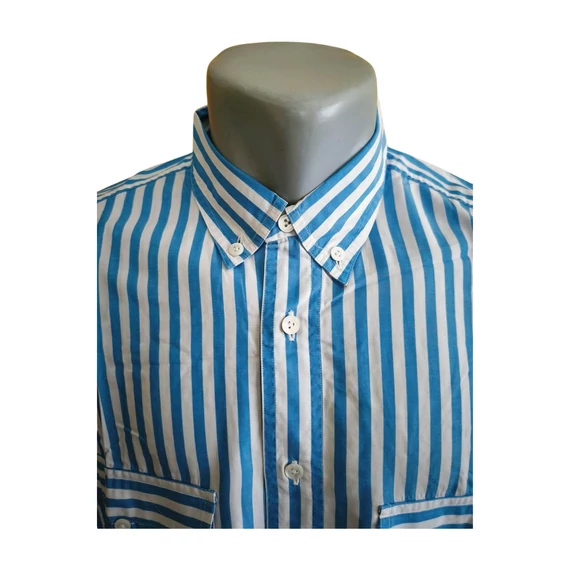Van Laack kék csíkos férfi ing
