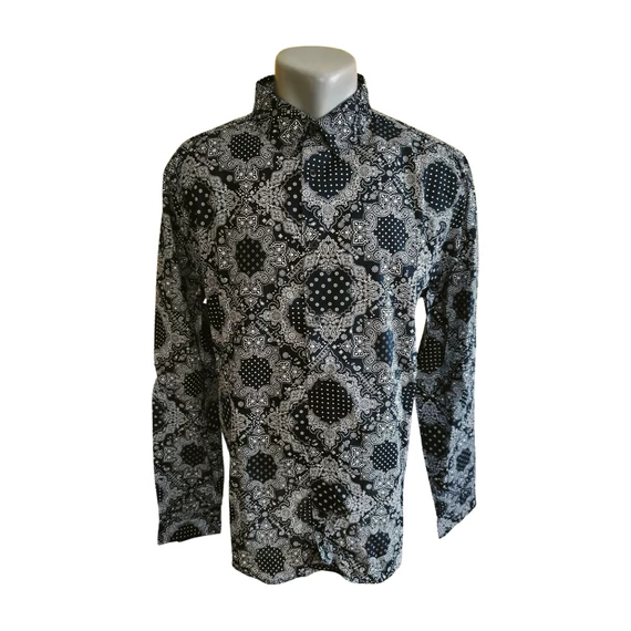 H&M sötétkék mintás férfi ing