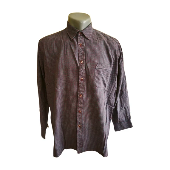 Dreipunkt bordó kockás férfi ing