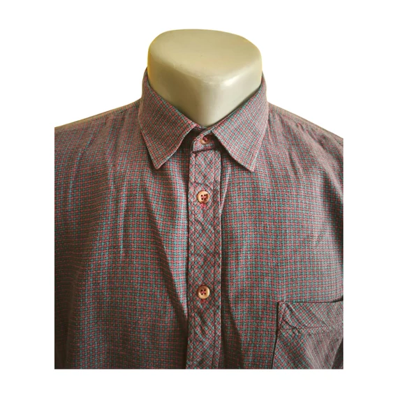 Dreipunkt bordó kockás férfi ing