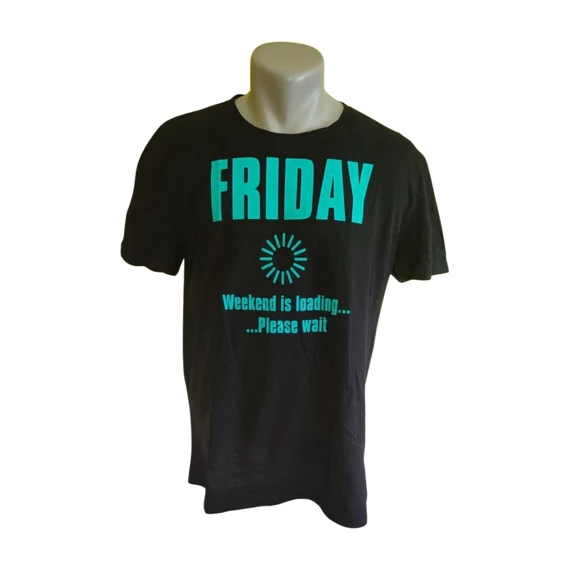 Much More fekete feliratos férfi póló