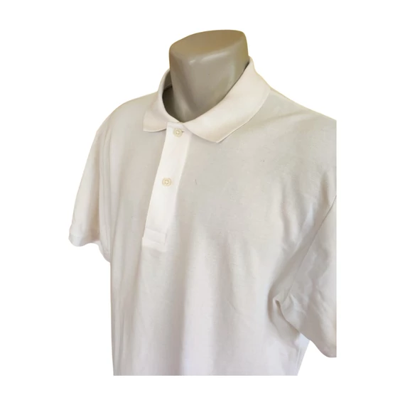 C&A fehér galléros póló (méret: XL)