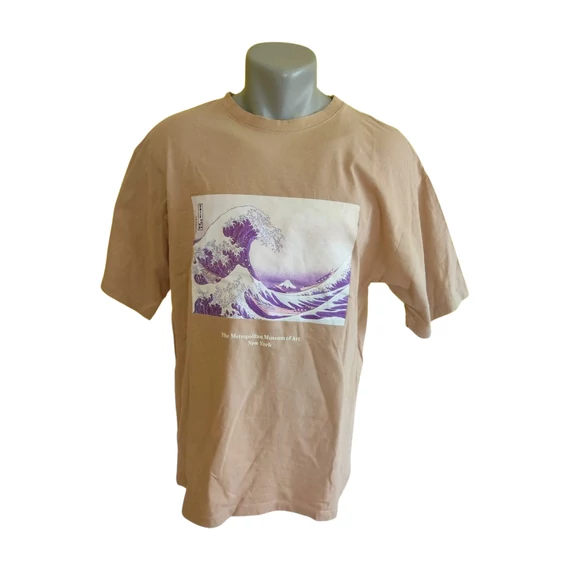 Pull & Bear bézs MET férfi póló