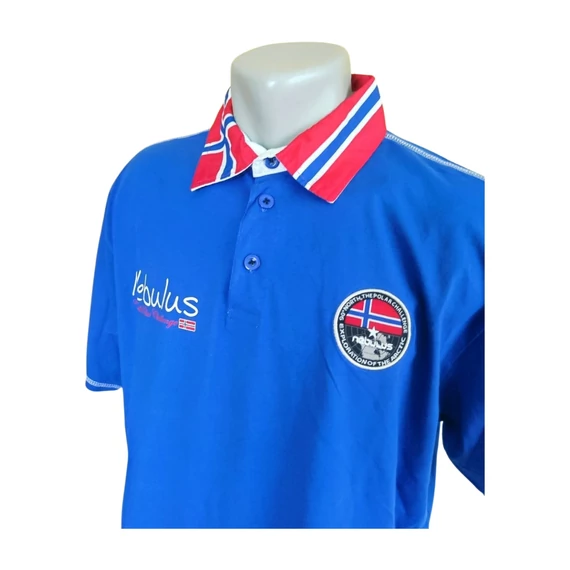 Nebulus kék galléros férfi póló (méret: XXL)