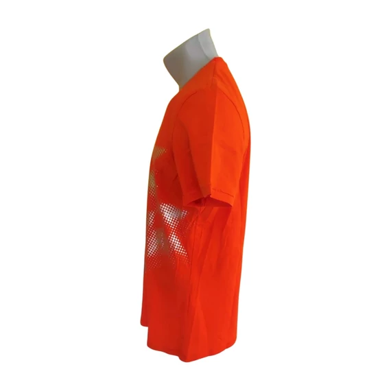 H&M narancs színű ezüst mintás férfi póló (méret: M)