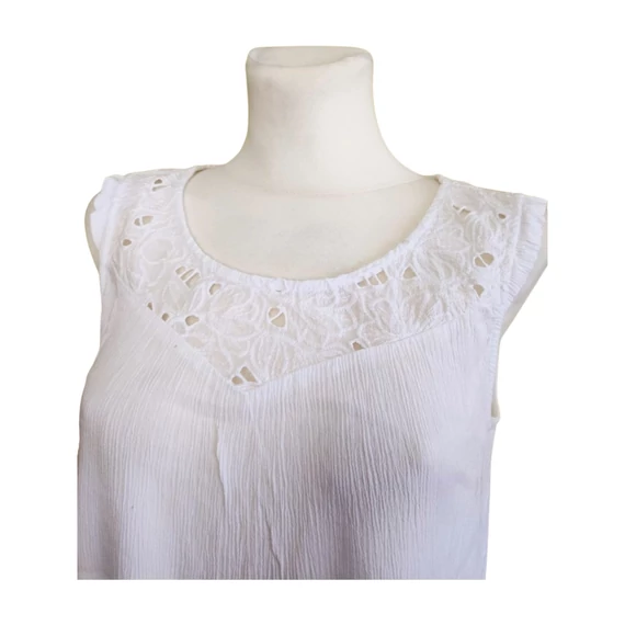 Street One fehér ujjatlan női felső 