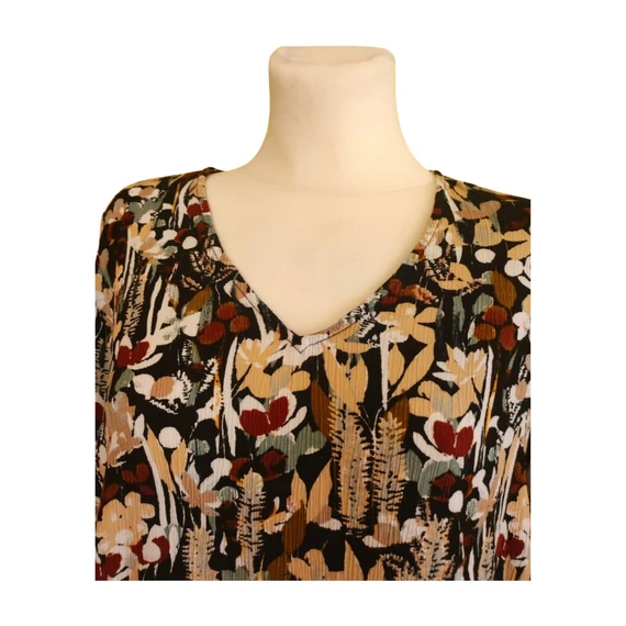 Vero Moda barna virágmintás női blúz