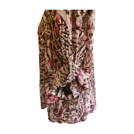 Michele Boyard szürke mintás női blúz