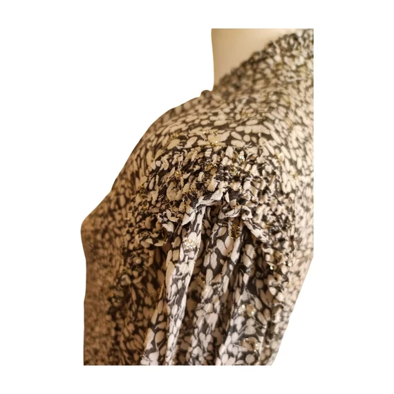 C&A szürke apró mintás női blúz