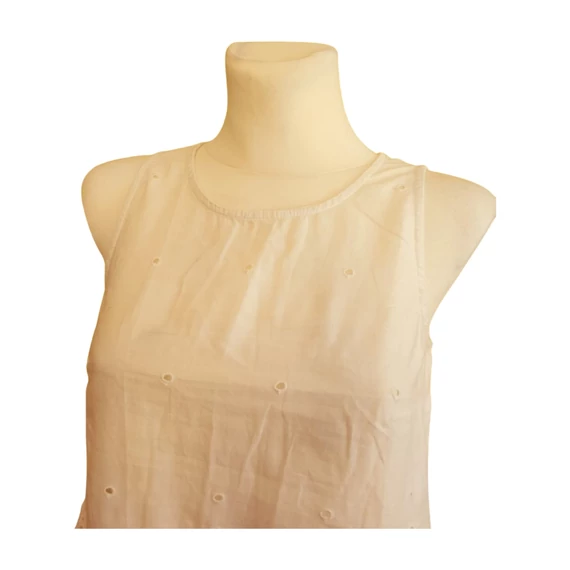 Fehér madeira női ujjatlan felső