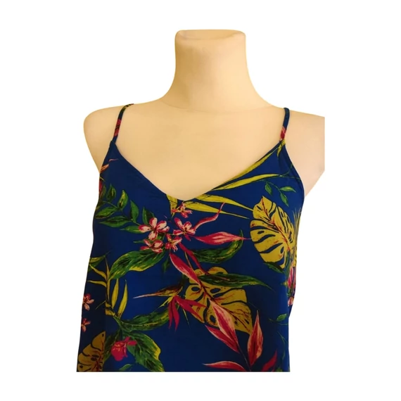 H&M kék mintás ujjatlan női felső