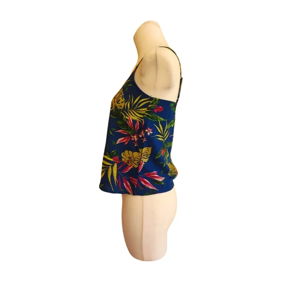 H&M kék mintás ujjatlan női felső