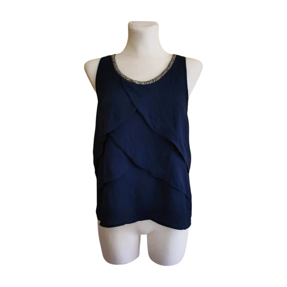 Vero Moda sötétkék elegáns ujjatlan női felső 