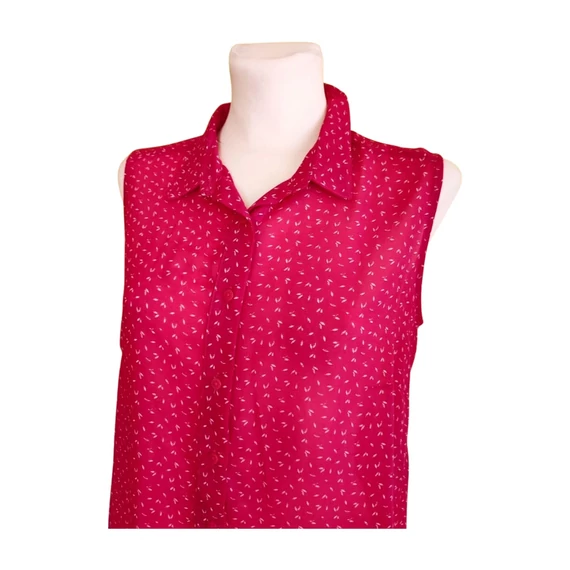 Laura Torelli rózsaszín ujjatlan női blúz 