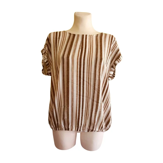 Laura Torelli barna csíkos női felső